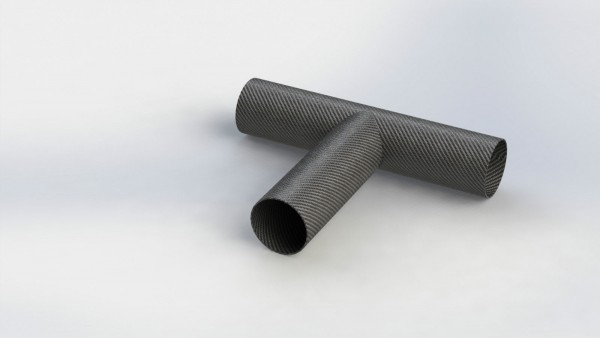 Carbon Rohr T-Verbinder